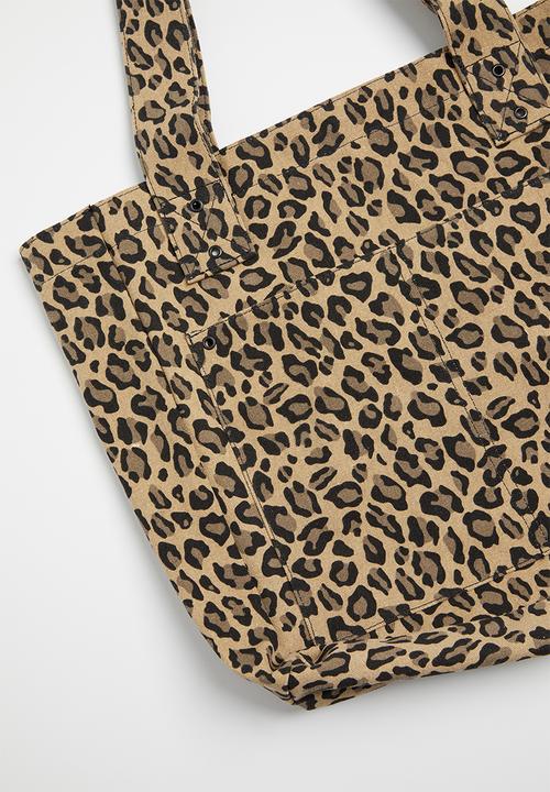 Rubi - Mini max washed tote - black & brown