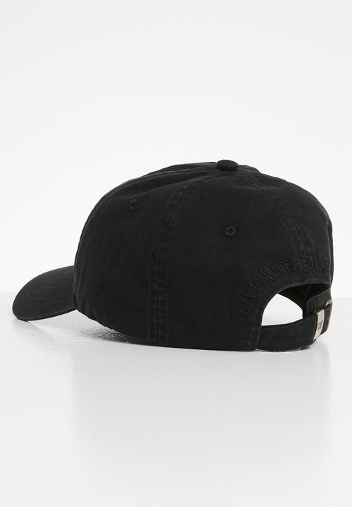 JEEP - Basic washed canvas cap - black