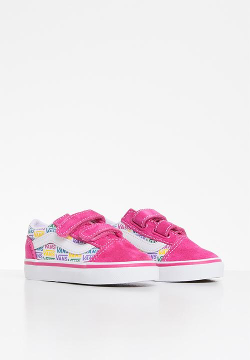 Vans - Td old skool v - (rainbow vans) cabaret & true white