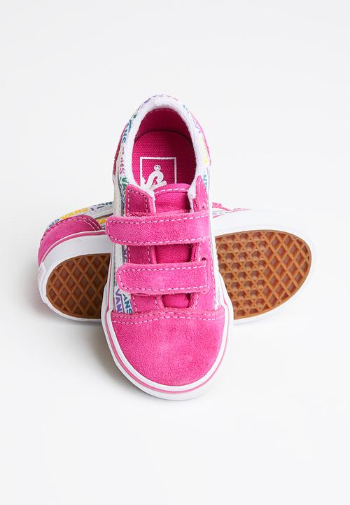 Vans - Td old skool v - (rainbow vans) cabaret & true white