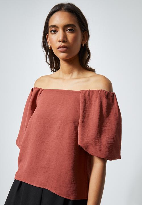 Superbalist - Puff sleeve blouse - spiced apple