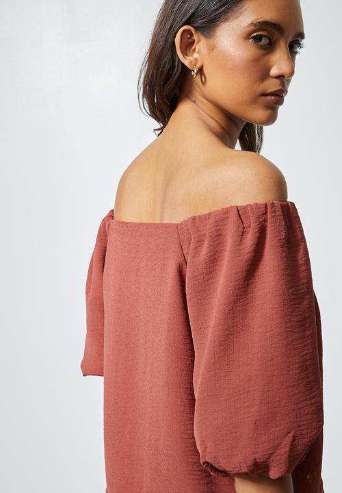 Superbalist - Puff sleeve blouse - spiced apple