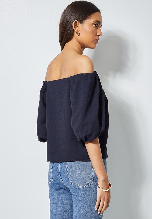 Superbalist - Puff sleeve blouse - navy