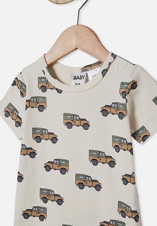 Cotton On - The short sleeve romper - dark vanilla