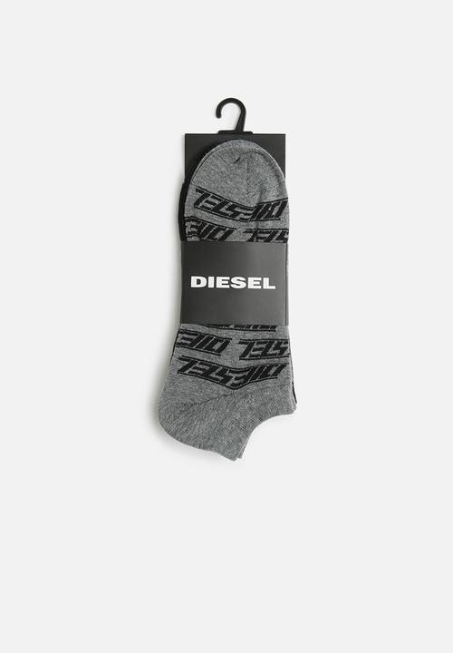 Diesel  - Gost 3 pack invisible socks - black & grey 