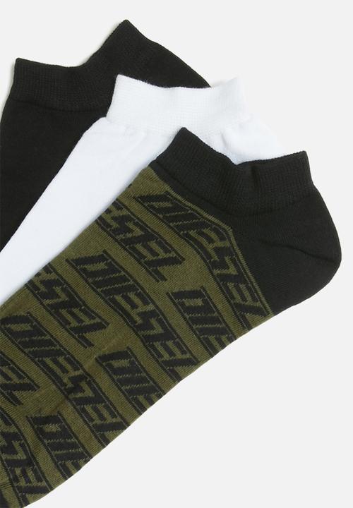 Diesel  - Gost 3 pack invisible socks - multi
