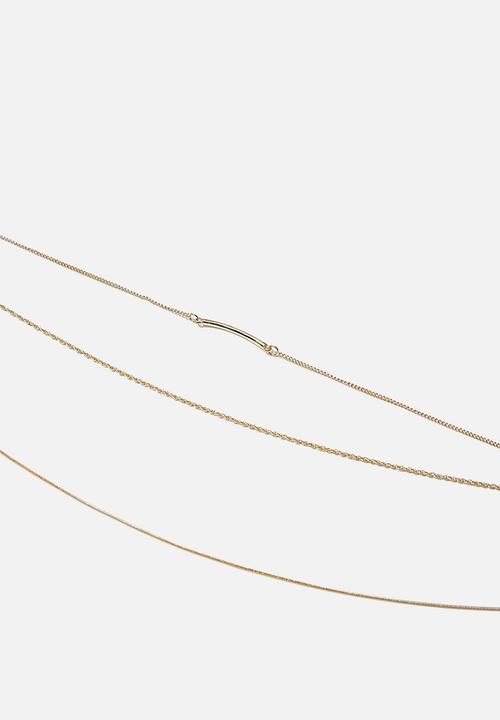 Rubi - Luxe layers simple layered necklace  - gold