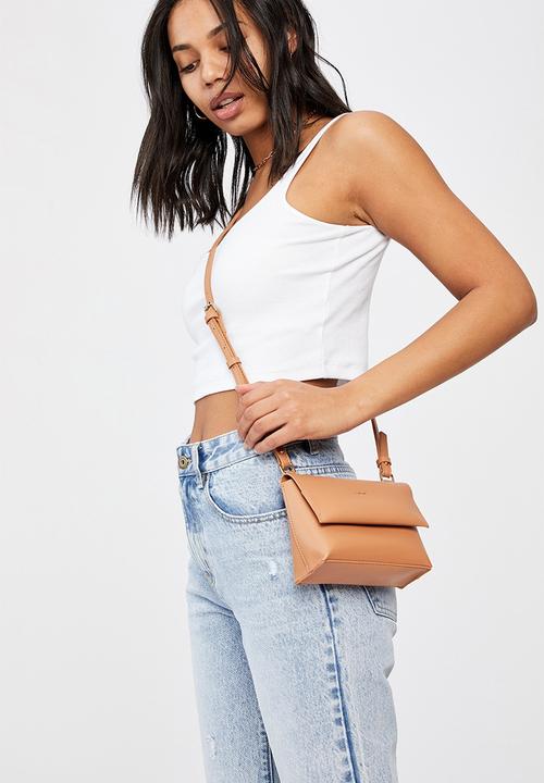 Rubi - Whit cross body bag - tan