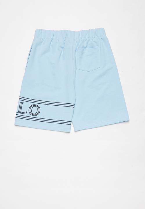 POLO - Boys Clayton printed short - light blue