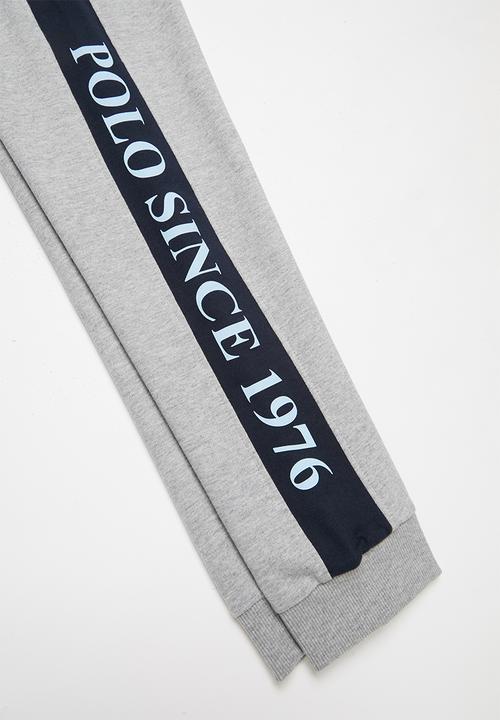 POLO - Boys Carson cut & sew track pant - grey