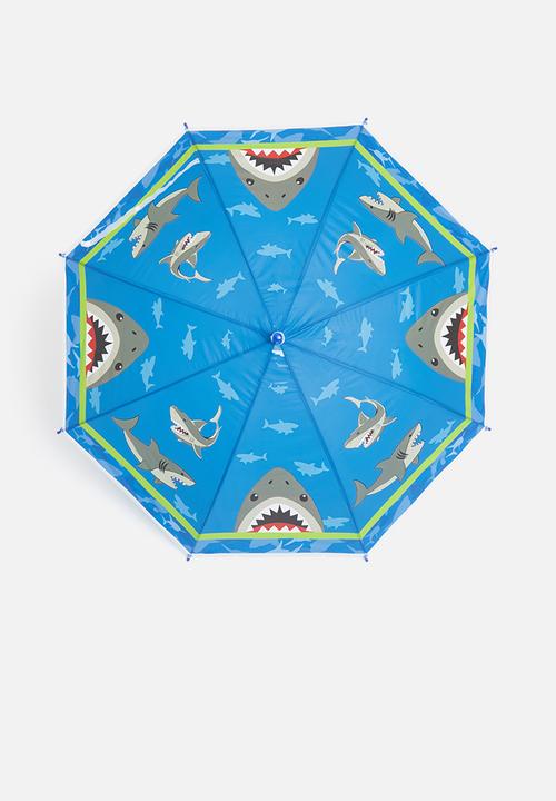 Cool Kids - Shark 8 panel umbrella & whistle - royal blue