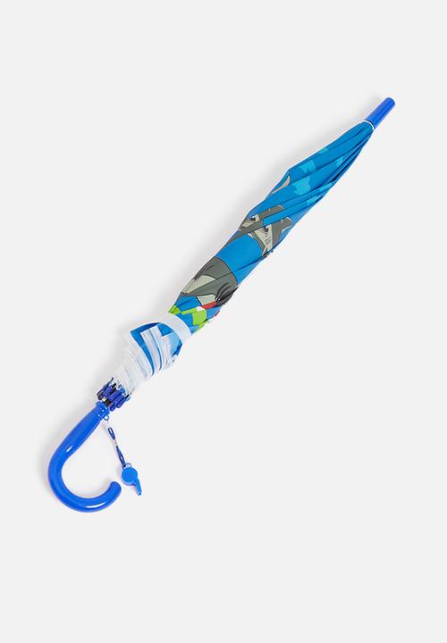 Cool Kids - Shark 8 panel umbrella & whistle - royal blue
