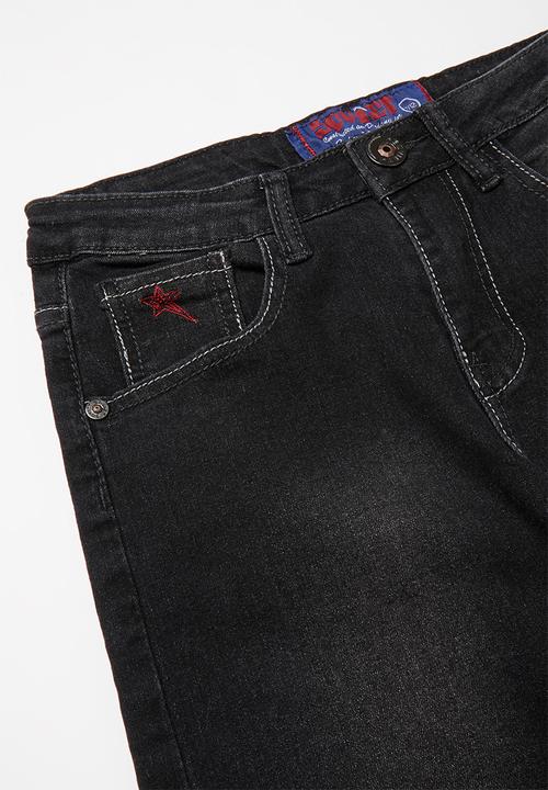 SOVIET - Boys denim short - black