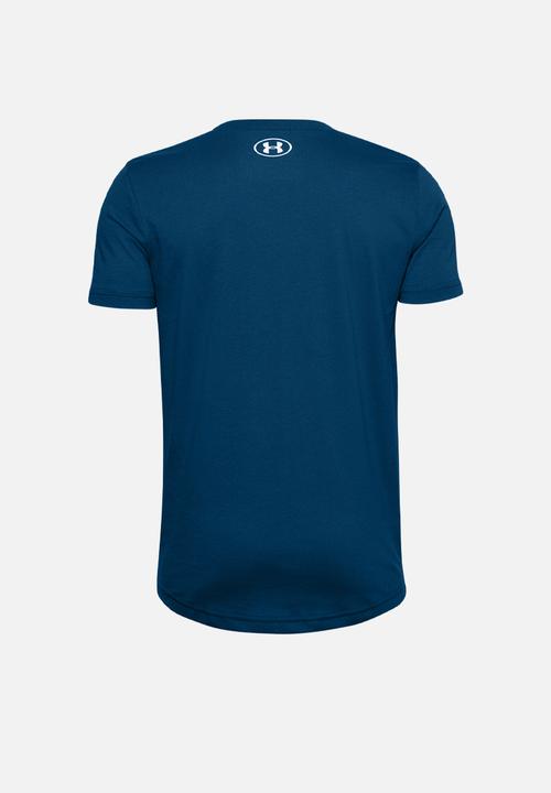 Under Armour - Sport style logo short sleeve T-shirt - graphite blue