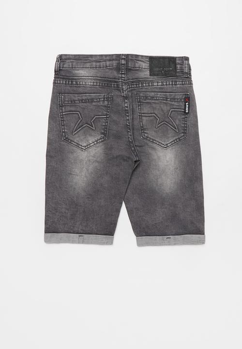 SOVIET - Boys denim short - grey