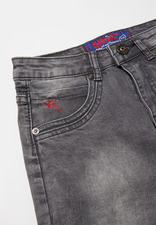 SOVIET - Boys denim short - grey