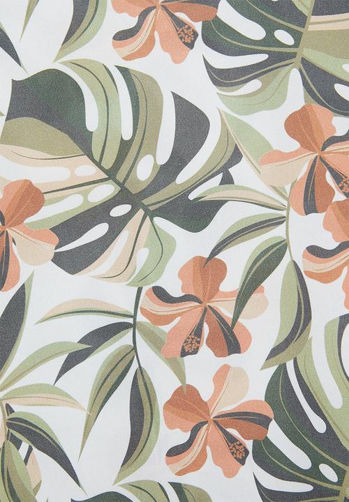 edit - Sleeveless mandarin short dress - multi