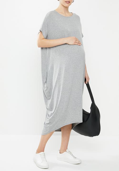Superbalist - Maternity grown on sleeve cacoon dress - grey 