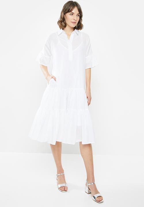AMANDA LAIRD CHERRY - Nhlole dress - white