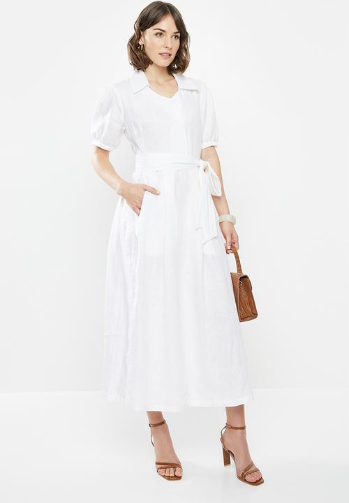 AMANDA LAIRD CHERRY - Sibaya dress - white