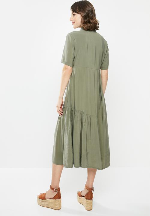 AMANDA LAIRD CHERRY - Kuhlanga dress - khaki