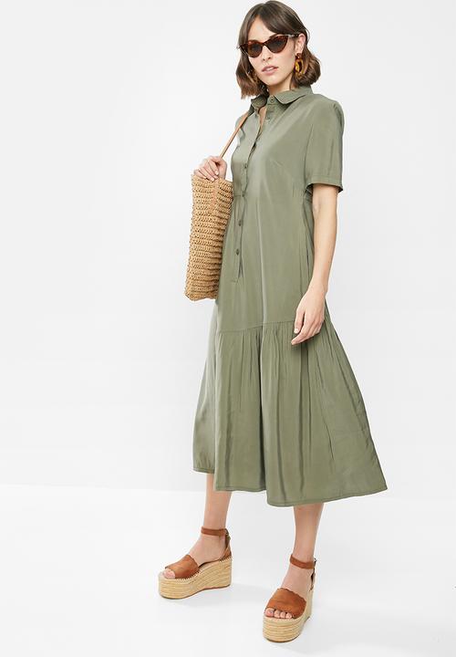AMANDA LAIRD CHERRY - Kuhlanga dress - khaki
