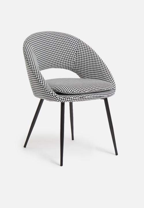 Sixth Floor - Mika chair - houndstooth 