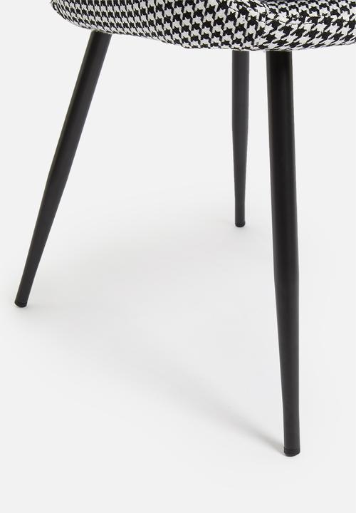 Sixth Floor - Mika chair - houndstooth 