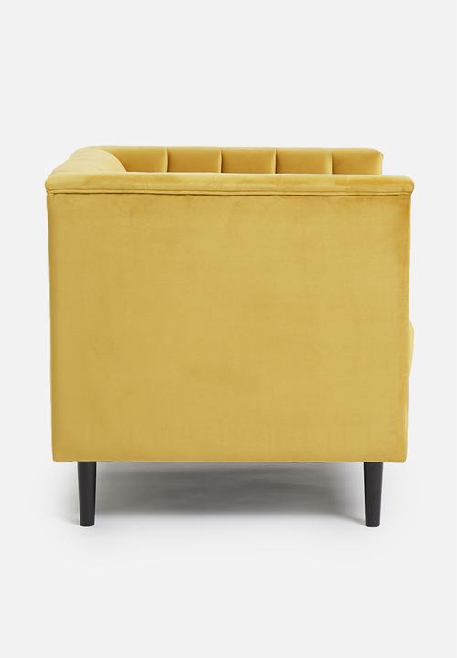 Sixth Floor - Flute armchair - mustard