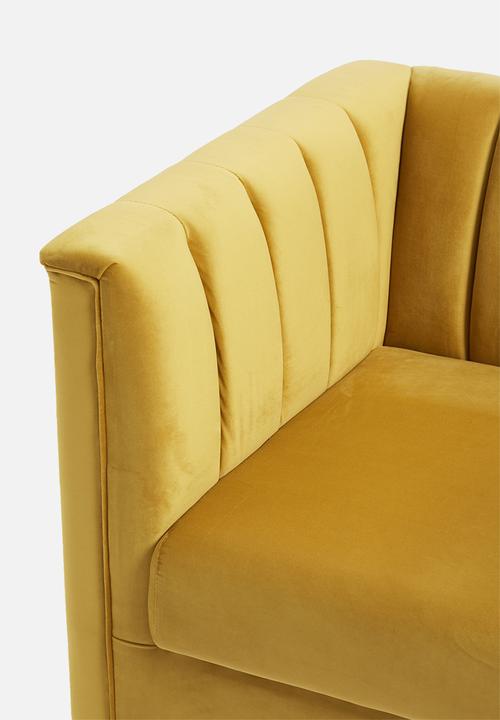 Sixth Floor - Flute armchair - mustard