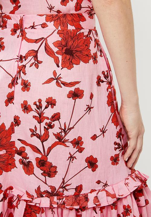 AMANDA LAIRD CHERRY - Ibundwe skirt - pink & red