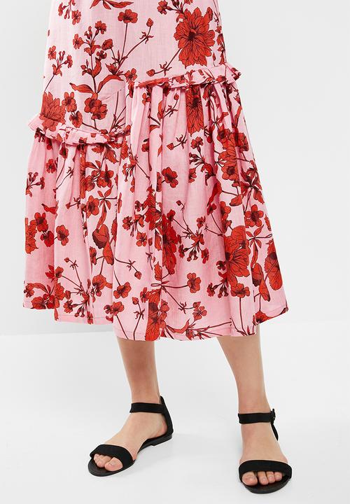 AMANDA LAIRD CHERRY - Ibundwe skirt - pink & red