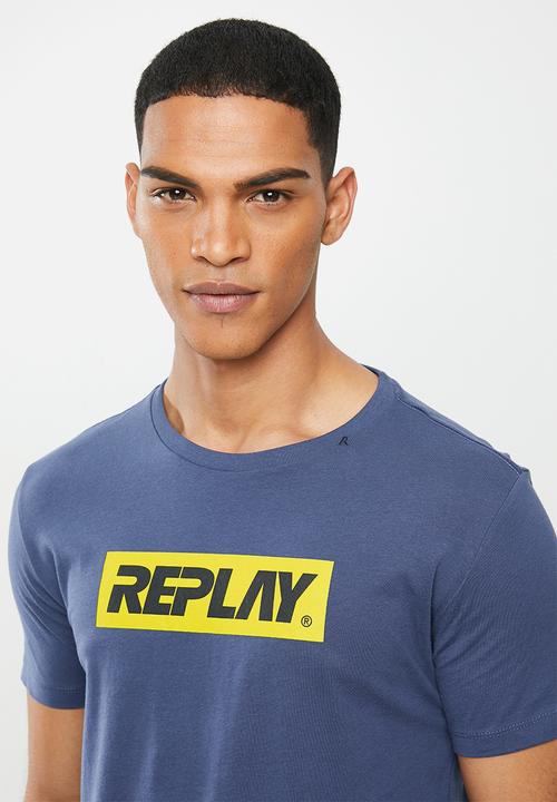 Replay - Navy center logo tee - navy