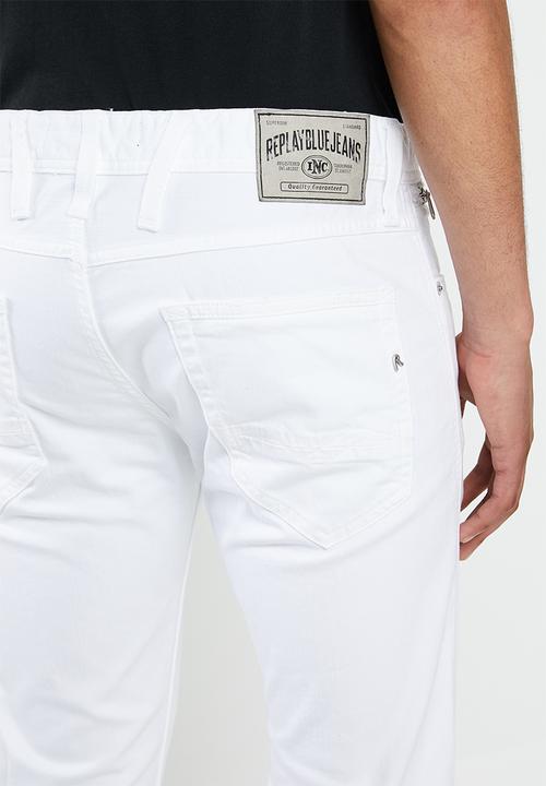 Replay - Slim anbass white denim  - white