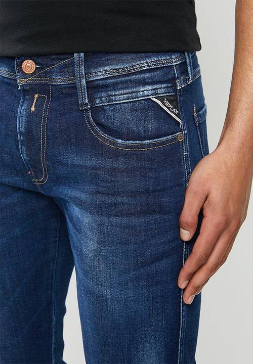 Replay - Slim dark wash replay denim  - dark blue