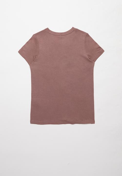 Name It - Fanessa short sleeve oversize top - rose taupe