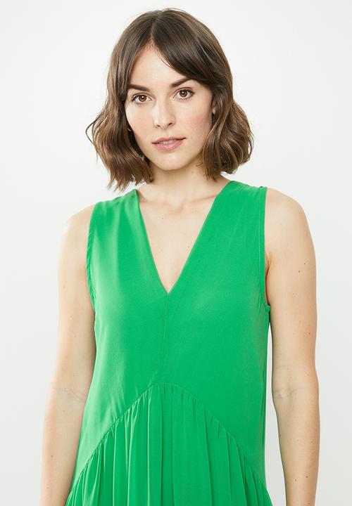 MILLA - Chiffon tiered dress - green