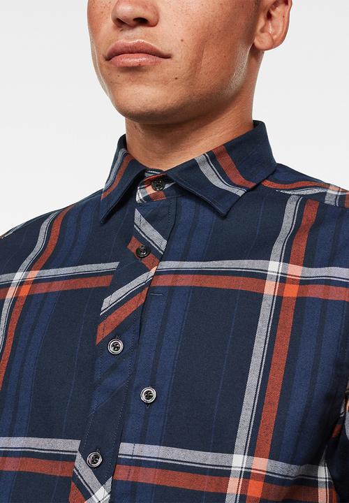 G-STAR - Stalt regular patch pocket long sleeve shirt - multi