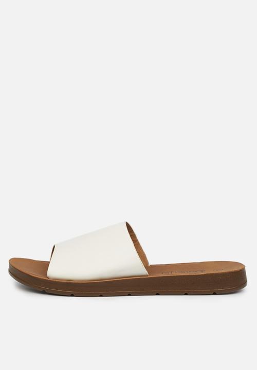 Butterfly Feet - Zina slide - white