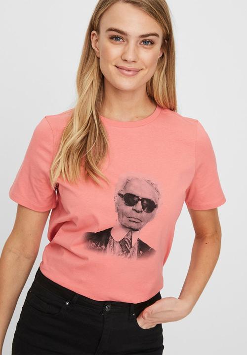 Vero Moda - Karla short sleeve T-shirt - pink