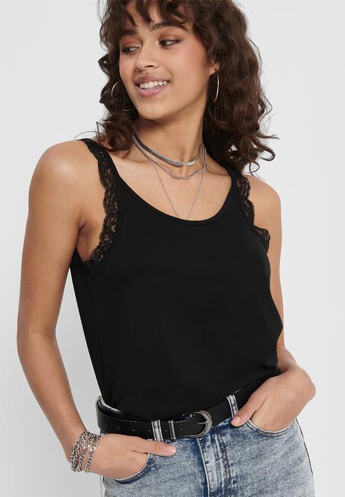Jacqueline de Yong - Elena lace singlet - black