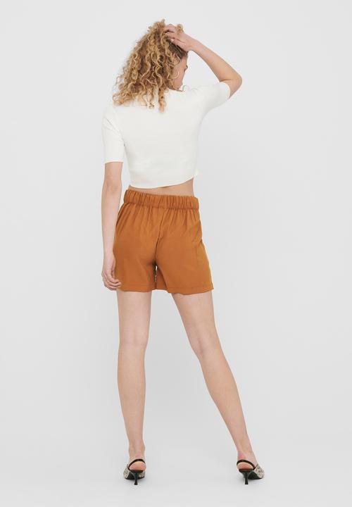 Jacqueline de Yong - Tomika belt shorts - brown