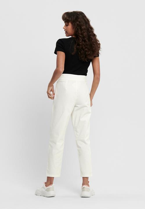 Jacqueline de Yong - Pacey velcro belt pants - white