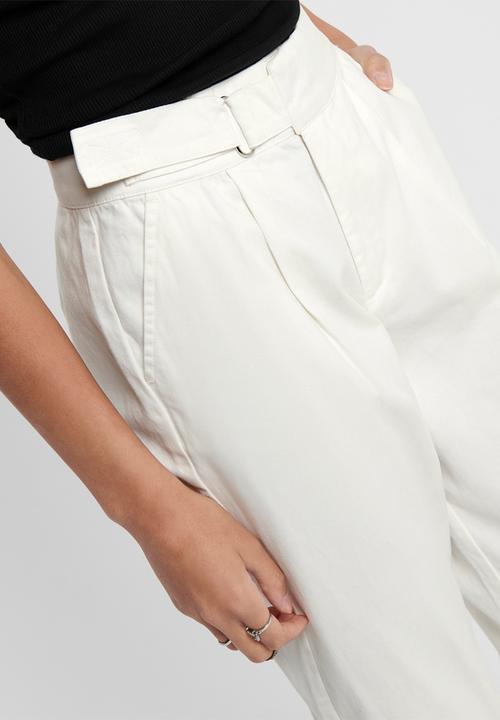 Jacqueline de Yong - Pacey velcro belt pants - white