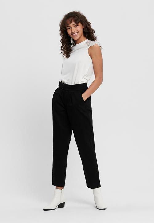 Jacqueline de Yong - Pacey velcro belt pants - black