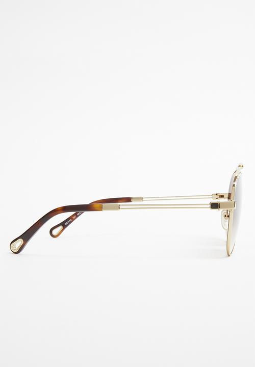 Chloe - Chloe aviator sunglasses - gold & brown