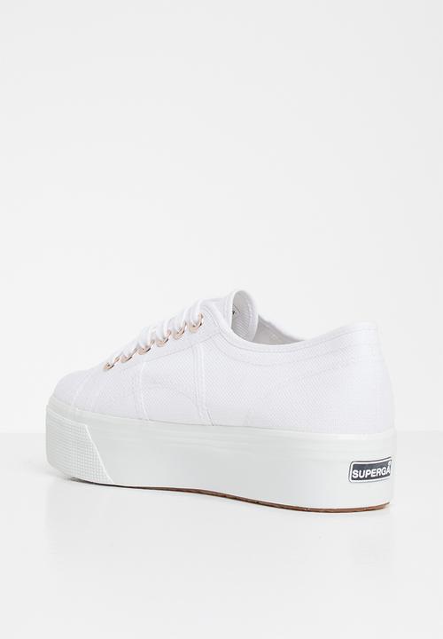SUPERGA - 2790 Classic platform big eyelets - white/rose gold