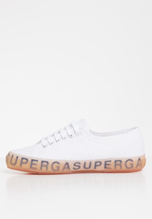 SUPERGA - 2750 Jellygum lettering sole - white/pink/lilac