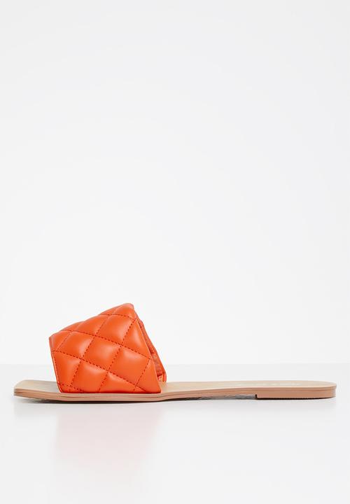 Public Desire - Cloud quilted flat slider - orange