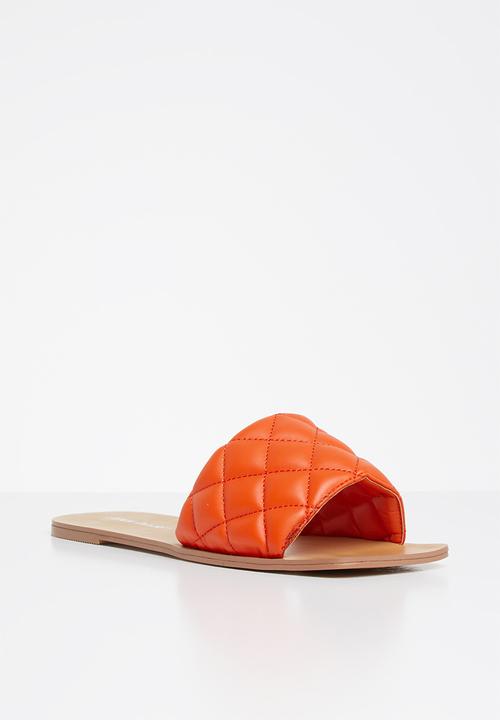 Public Desire - Cloud quilted flat slider - orange
